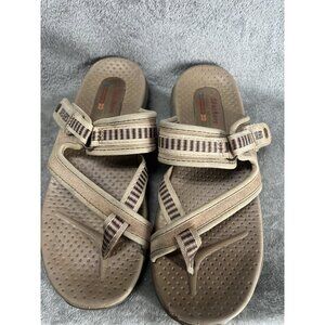 Skechers Women's 7 Reggae All Natural Outdoor Lifestyle Taupe Sandals Adjustable
